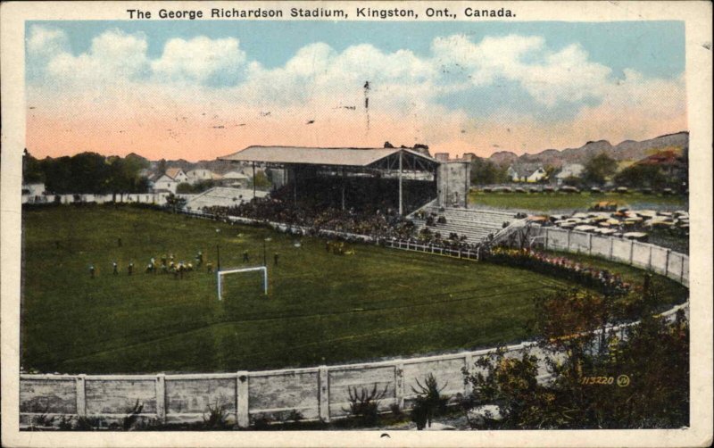 Kingston Ontario George Richardson Statdium Soccer Football Postcard