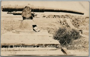 GUANTANAMO CUBA CANNON MEMORIAL ANTIQUE REAL PHOTO POSTCARD RPPC