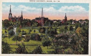 Postcard Mercer University Macon GA