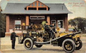F10/ Alliance Ohio Postcard Fire Department 1911 Auto Engine No3