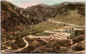 Crystal Park Auto Highway Colorado Springs Colorado CO Hiking Trails Postcard