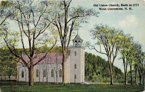 West Claremont New Hampshire 1913 Postcard Old Union Church