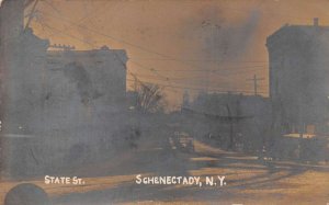 Schenectady New York State Street Real Photo Vintage Postcard AA67073