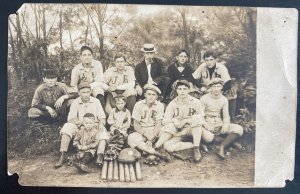 Mint USA Real Picture Postcard Vintage Baseball Team Players JR