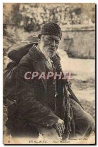 Old Postcard Folklore Peasants In Sologne Old beggar TOP