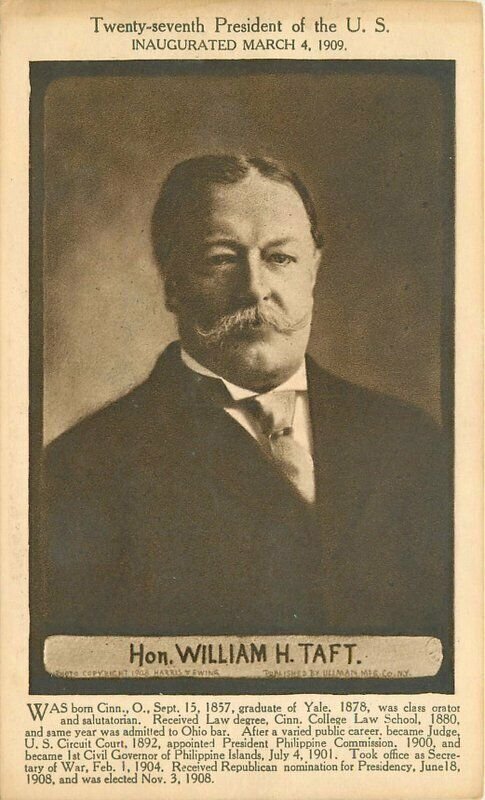 C-1910 President Taft Twelfth President Postcard 21-9760