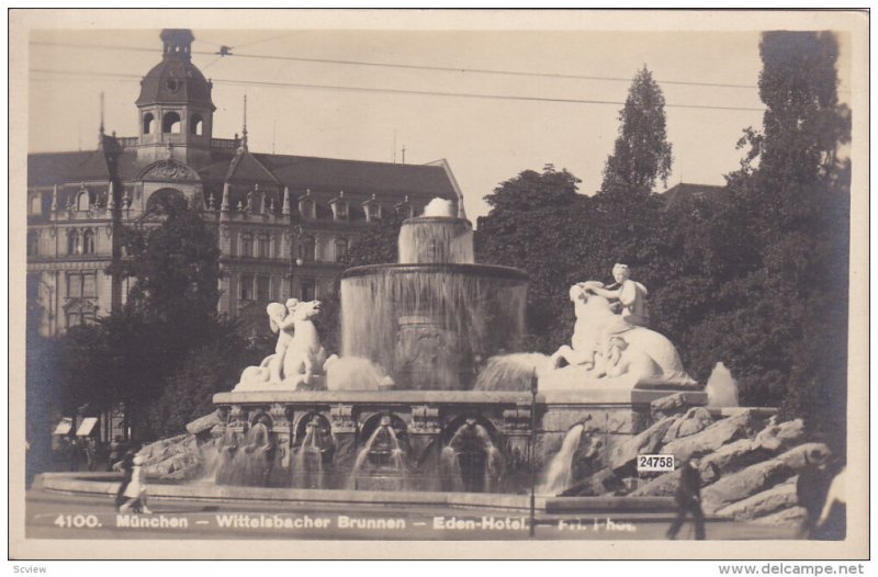 RP: MUNCHEN , Germany , 10-30s ; Wittelsbacher Brunnen - Eden Hotel