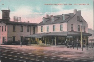 Postcard Reading Railroad Station Pottstown #2