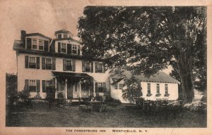 Vintage Postcard 1910s The Forestburg Inn Monticello NY New York Thompson Studio