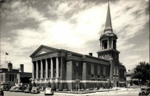 Beatrice Nebraska NE Christian Church Classic Cars Real Photo Vintage Postcard