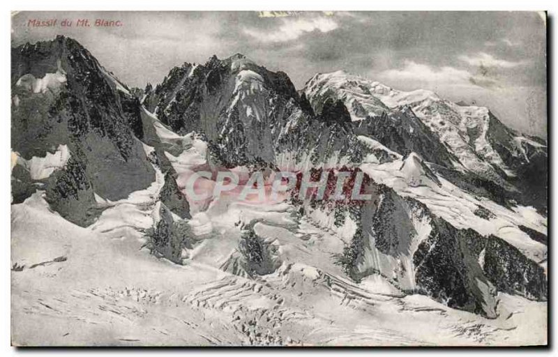 Old Postcard From Mont Blanc Massif