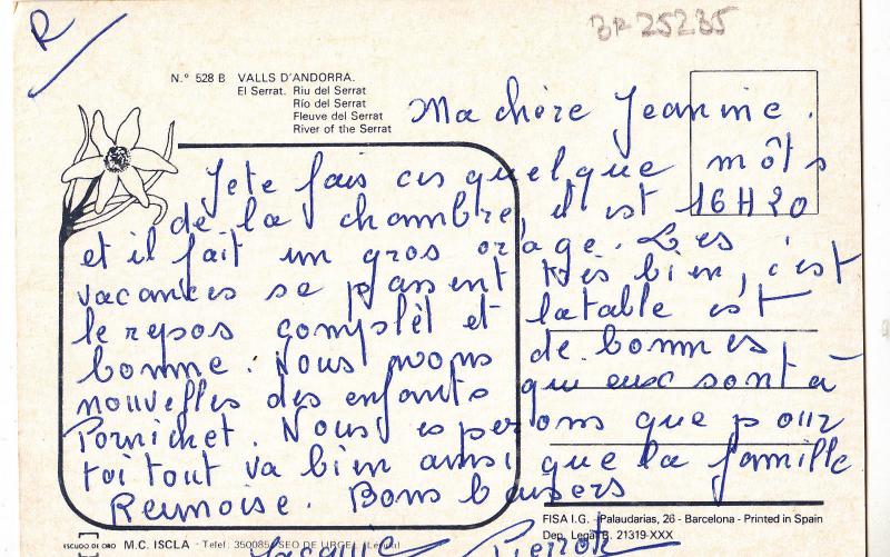 BF25235 valls d andorra el serrat  front/back image