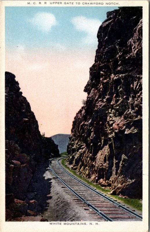 Maine Central Railroad Upper Gate Crawford Notch NH UNP WB Postcard L4 