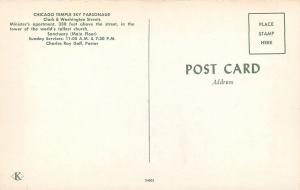 Chicago Illinois~Temple Sky Parsonage~1950s Postcard