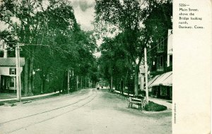 CT - Danbury. Main Street Looking North Above the Bridge