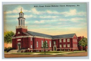 Vintage 1940's Postcard Forest Avenue Methodist Church Montgomery Alabama