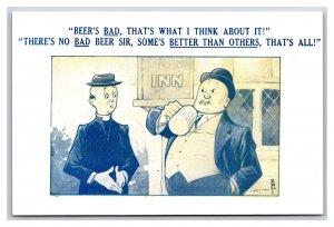 Bamforth Comic There's No Bad Beers Just Some are Better UNP DB Postcard S2