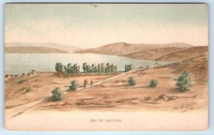 Sea of Galilee ISRAEL artist Postcard