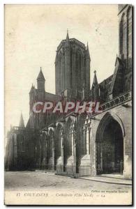 Old Postcard Coutances Cathedral