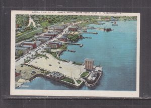 MICHIGAN, St. IGNACE, STATE FERRY DOCK, c1950 ppc., unused.