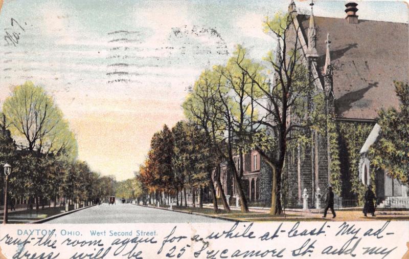 DAYTON OHIO WEST SECOND STREET~TUCK RAPHOTYPE PUBL POSTCARD 1907