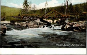 Vtg 1907 Bear River Bridge North Newry Maine ME Postcard