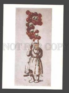 3089921 Seller of Balloons by KUSTODIEV old ART NOUVEAU