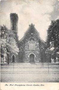 Ohio Postcard CANTON Stark County c1910 FIRST PRESBYTERIAN CHURCH