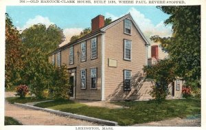 Vintage Postcard Old Hancock-Clark House Built 1698 Lexington Massachusetts MA