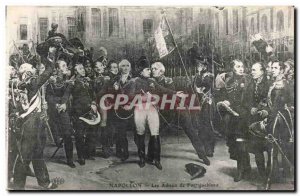 Old Postcard Napoleon's Farewell at Fontainebleau
