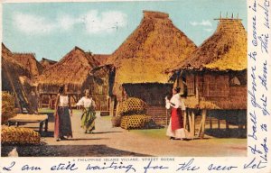 Philippines Philippine Island Village Street Scene Vintage Postcard AA70157