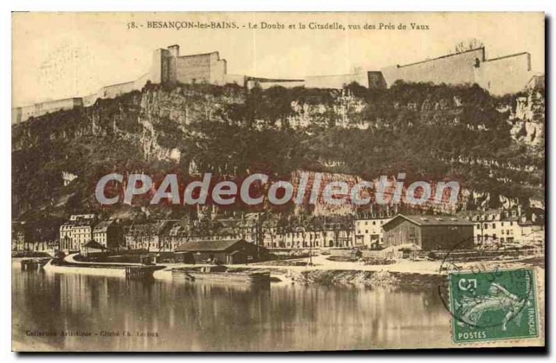 Old Postcard Besancon les Bains Doubs And Citadel Views Des Pres De Vaux