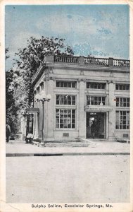 Excelsior Springs Missouri Sulpho Saline Pavilion Vintage Postcard AA33461