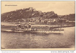 Germany Ehrenbreitstein Dampfer und Burg