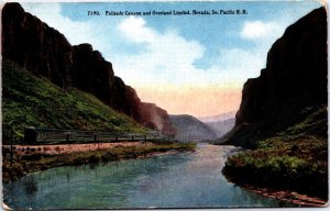 USA Palisade Canyon and Overland Limited Nevada So. Pacific R.R. Postcard 09.81