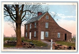 c1910 John Brown Birthplace Torrington Connecticut CT Vintage Antique Postcard