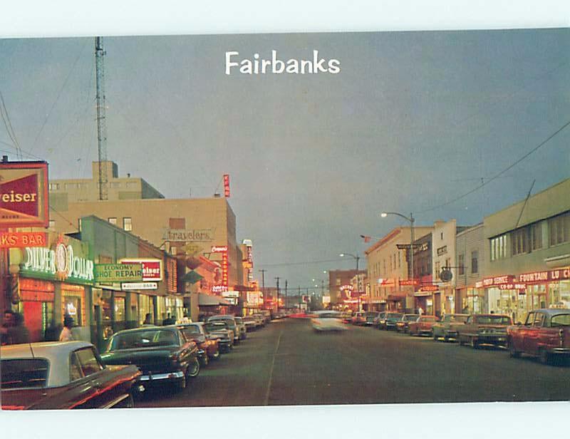 Unused Pre-1980 STREET SCENE Fairbanks Alaska AK hp1869