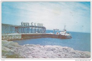 The Dock, Ice Breaker Ship, Les Escoumins, Quebec, Canada, PU-1975