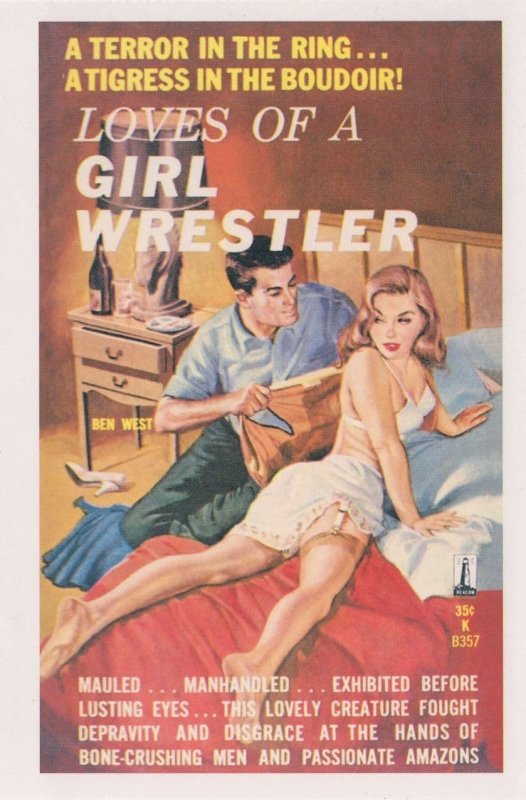 Female Wrestler Girl Wrestling Tigress Of Ring 1950s Book POstcard