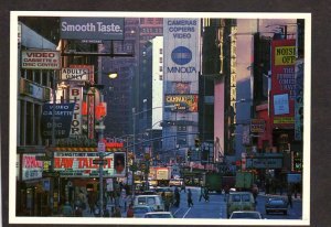 NYC NY Times Square Circus Movie Theater Minolta Sign New York City Postcard