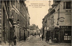 CPA SOISSONS Rue du Champ Bouillant et Vieux Pont (665948)