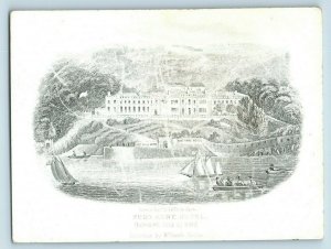 1860's-70's I. R. Issac Engraved Fort Anne Hotel Douglas Isle of Man Card &M
