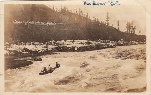 Postcard RPPC Shooting Whitehorse Rapids Vancouver BC Canada