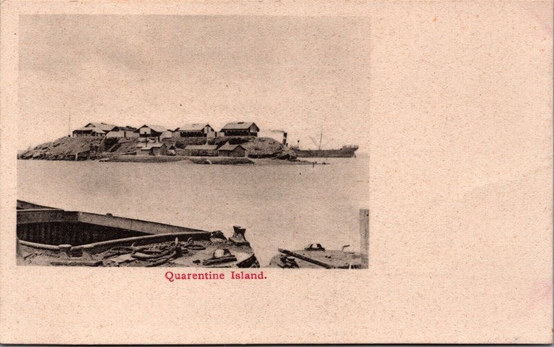 New Zealand Quarantine Island Otago Vintage Postcard C027