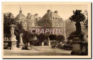 Paris - 6 - The Palace and Luxembourg Gardens Old Postcard