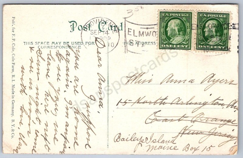 K17/ Camp Cole Rhode Island Postcard c1910 Boat Landing Dock  42