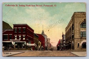 J99/ Portsmouth Ohio Postcard Scioto County c1910 Chillicothe Street 473
