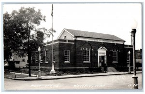 Waverly Iowa IA Postcard RPPC Photo Post Office Building Scene Street c1940's