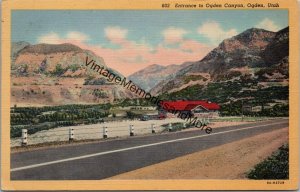 Entrance to Ogden Canyon Ogden Utah Postcard PC327