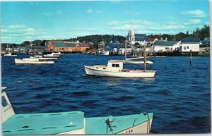 Boothbay Harbor Maine, looking north from the East Side